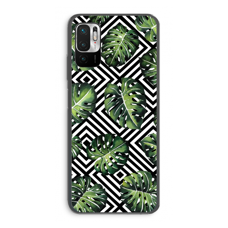 Geometrische jungle: Xiaomi Redmi Note 10 5G Transparant Hoesje