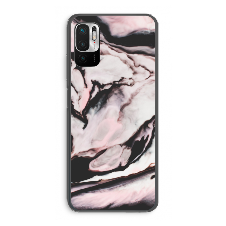 Roze stroom: Xiaomi Redmi Note 10 5G Transparant Hoesje
