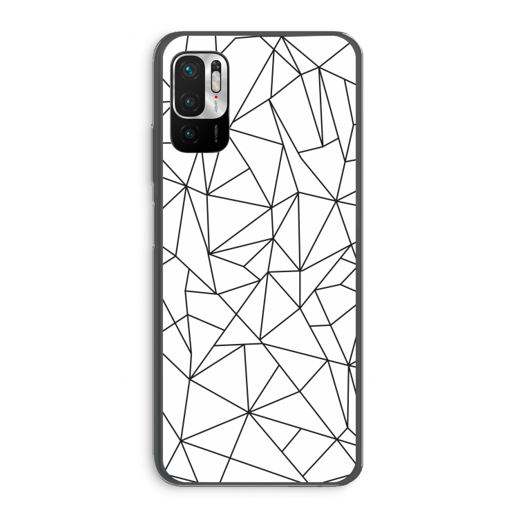 Geometrische lijnen zwart: Xiaomi Redmi Note 10 5G Transparant Hoesje