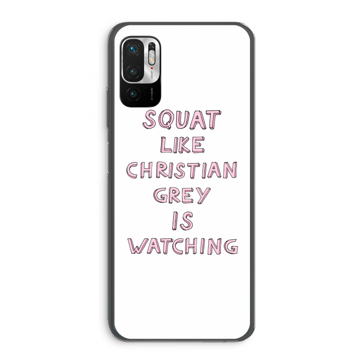 Christian Grey: Xiaomi Redmi Note 10 5G Transparant Hoesje