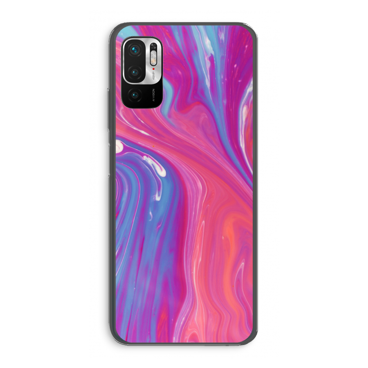 Paarse stroom: Xiaomi Redmi Note 10 5G Transparant Hoesje