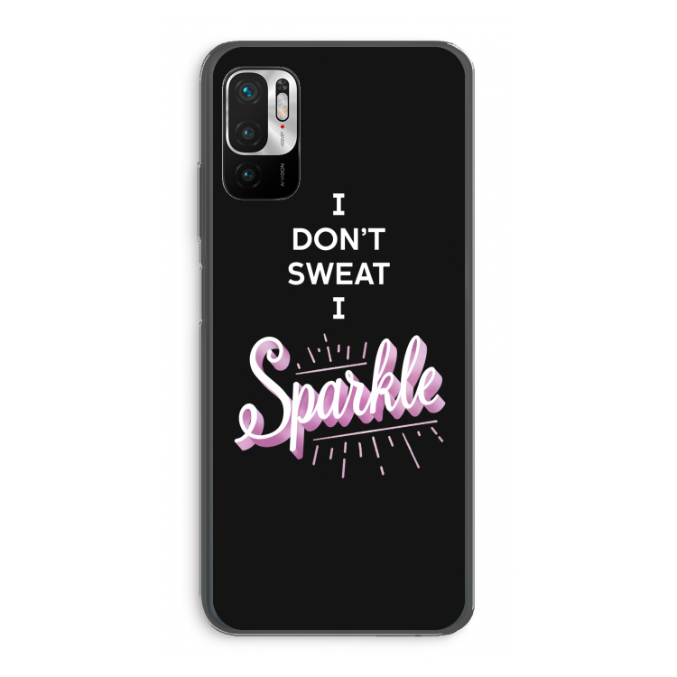 Sparkle quote: Xiaomi Redmi Note 10 5G Transparant Hoesje
