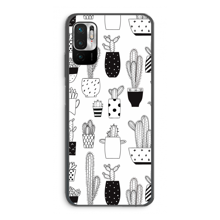 Cactusmotief: Xiaomi Redmi Note 10 5G Transparant Hoesje