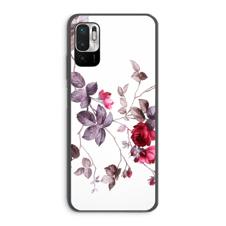 Mooie bloemen: Xiaomi Redmi Note 10 5G Transparant Hoesje