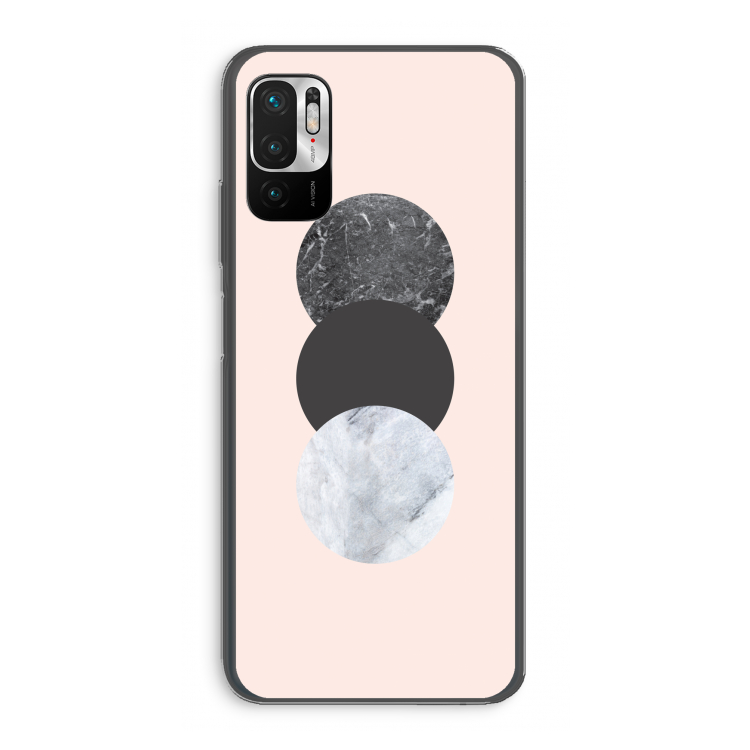 Marmeren cirkels: Xiaomi Redmi Note 10 5G Transparant Hoesje