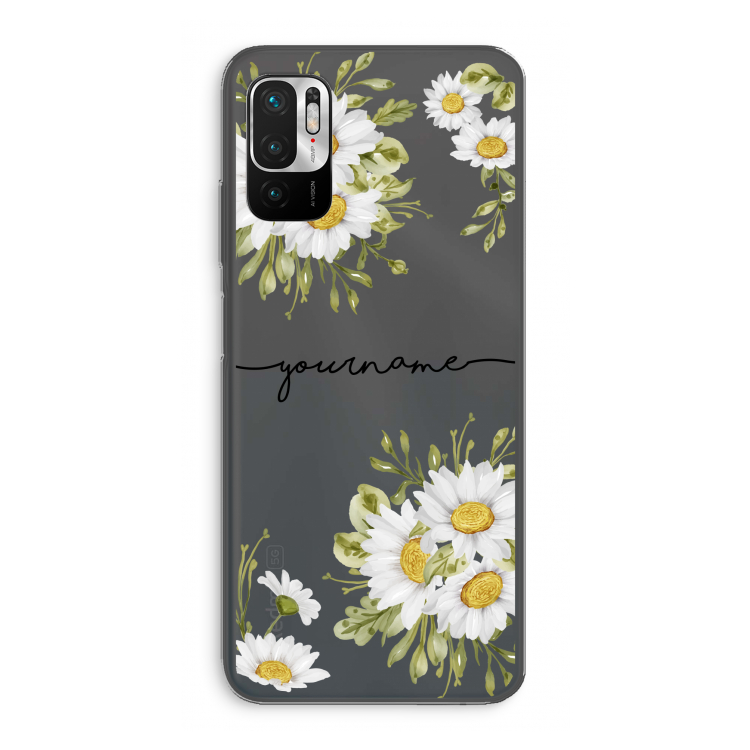 Daisies: Xiaomi Redmi Note 10 5G Transparant Hoesje