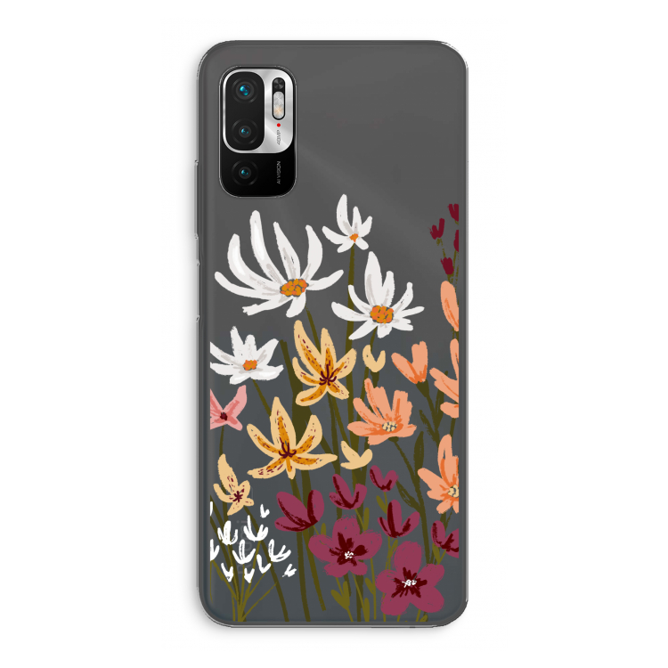 Painted wildflowers: Xiaomi Redmi Note 10 5G Transparant Hoesje