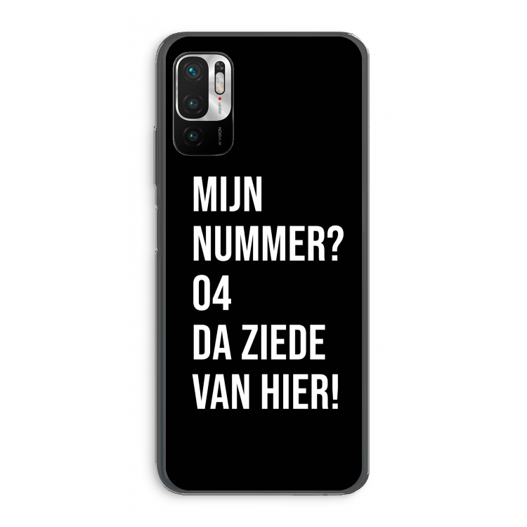 Da ziede van hier - Zwart: Xiaomi Redmi Note 10 5G Transparant Hoesje