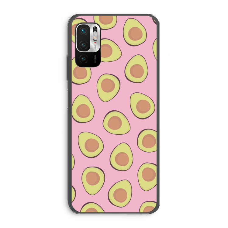 Dancing avocados: Xiaomi Redmi Note 10 5G Transparant Hoesje