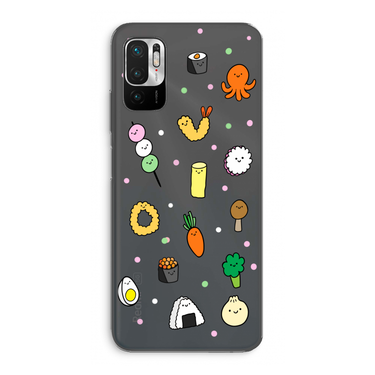 Happy bento friends: Xiaomi Redmi Note 10 5G Transparant Hoesje