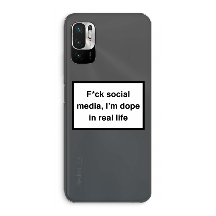 I'm dope: Xiaomi Redmi Note 10 5G Transparant Hoesje
