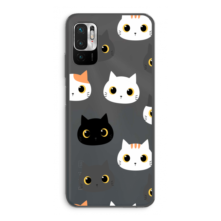 Katten: Xiaomi Redmi Note 10 5G Transparant Hoesje