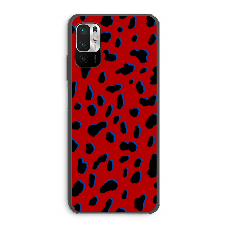 Red Leopard: Xiaomi Redmi Note 10 5G Transparant Hoesje
