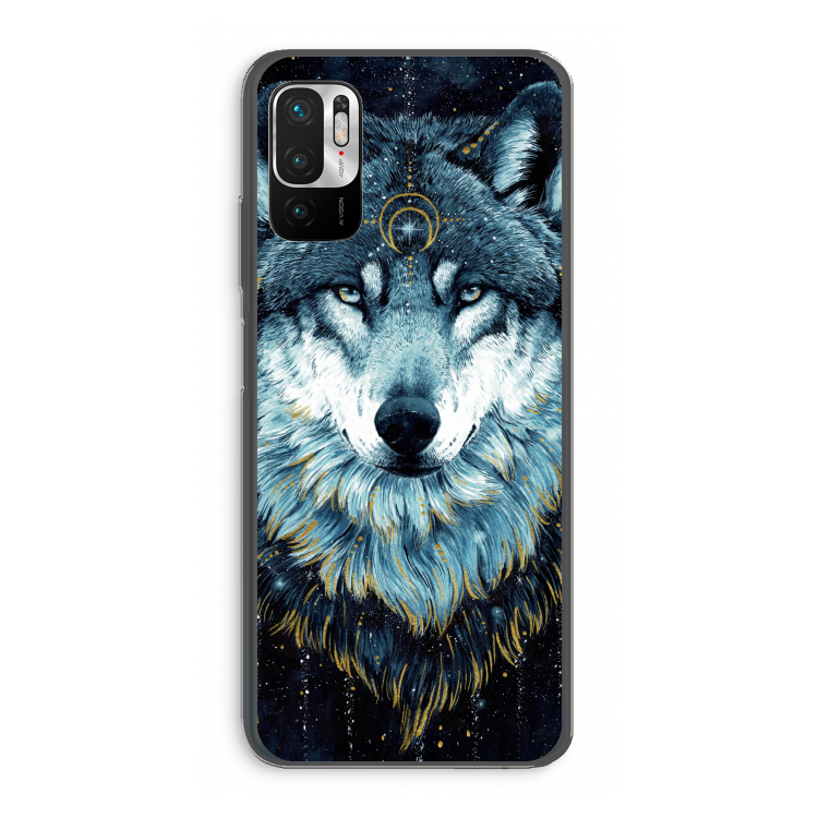 Darkness Wolf: Xiaomi Redmi Note 10 5G Transparant Hoesje