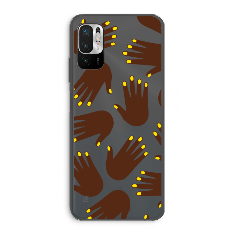 Hands dark: Xiaomi Redmi Note 10 5G Transparant Hoesje