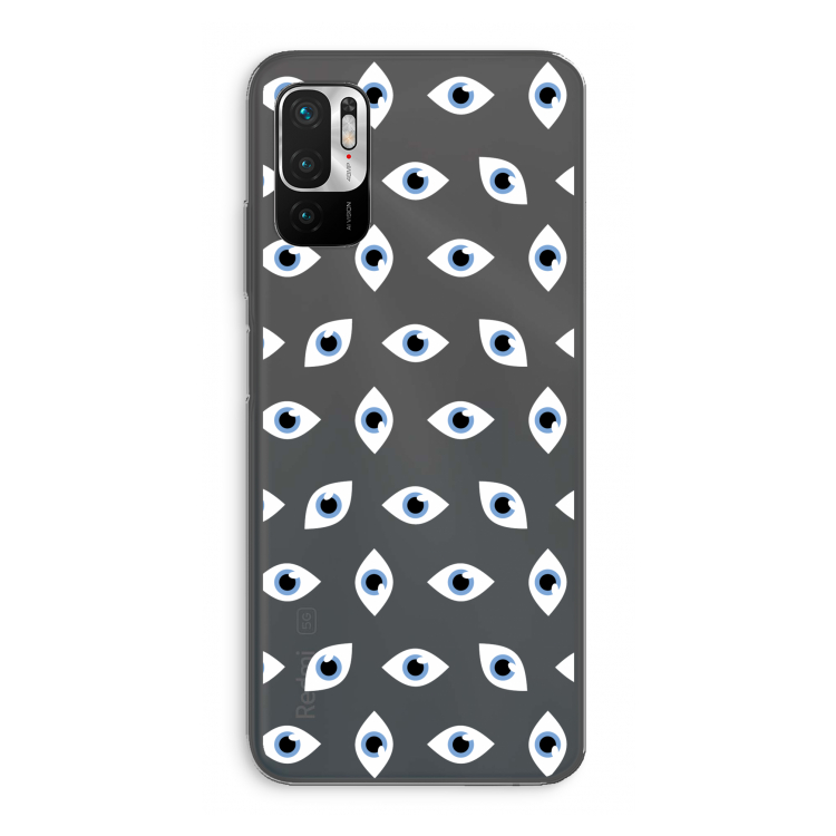 Eyes pattern: Xiaomi Redmi Note 10 5G Transparant Hoesje