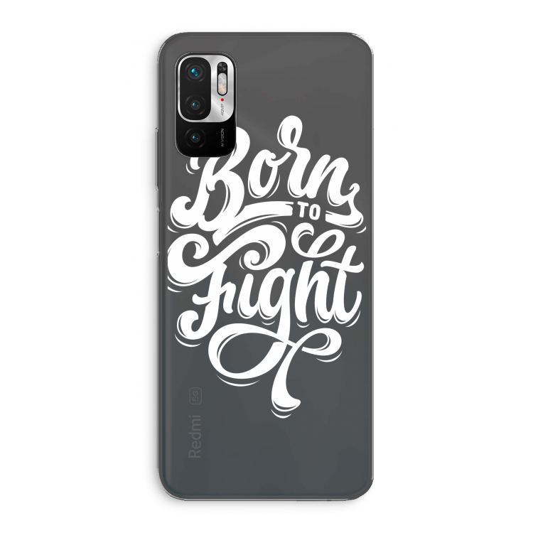 Born to Fight: Xiaomi Redmi Note 10 5G Transparant Hoesje