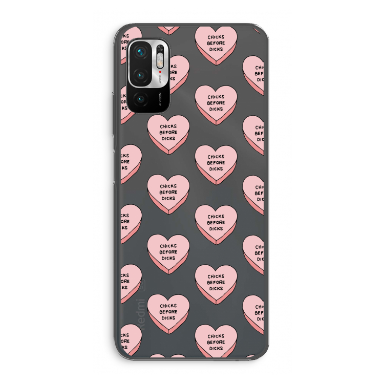 Chicks before dicks: Xiaomi Redmi Note 10 5G Transparant Hoesje