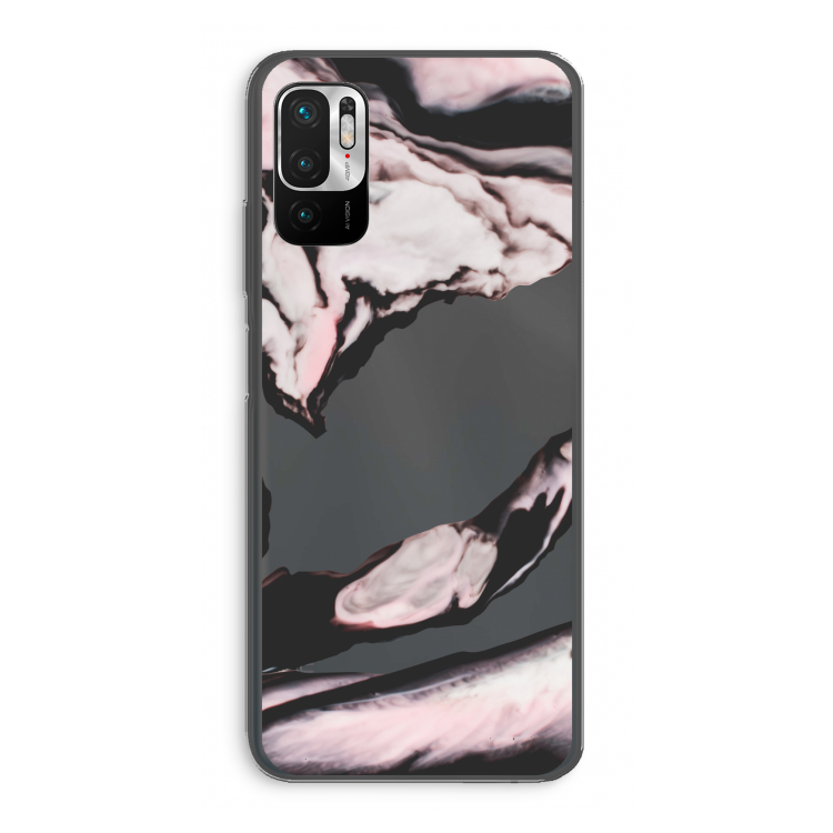 Roze stroom: Xiaomi Redmi Note 10 5G Transparant Hoesje