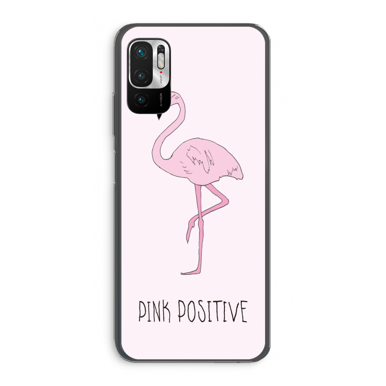 Pink positive: Xiaomi Redmi Note 10 5G Transparant Hoesje