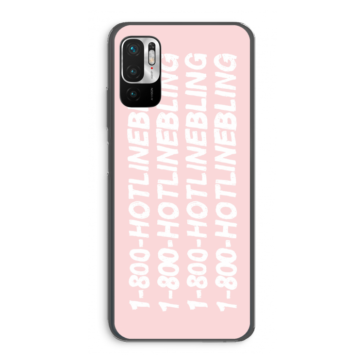 Hotline bling pink: Xiaomi Redmi Note 10 5G Transparant Hoesje