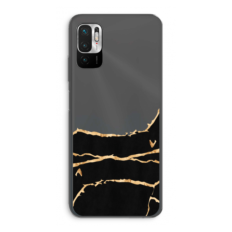 Gouden marmer: Xiaomi Redmi Note 10 5G Transparant Hoesje