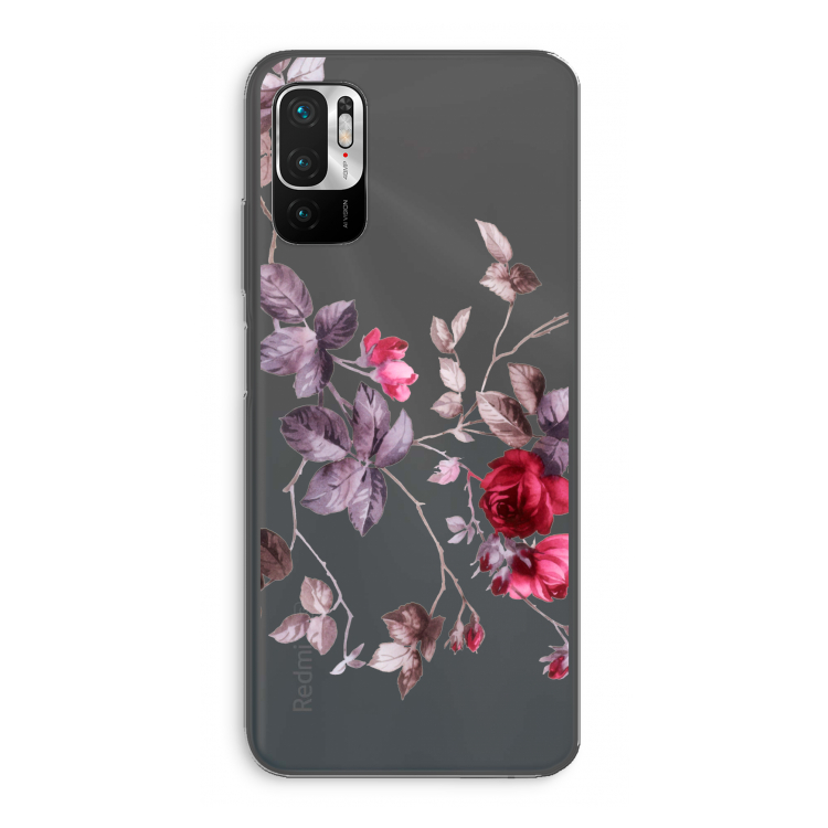 Mooie bloemen: Xiaomi Redmi Note 10 5G Transparant Hoesje