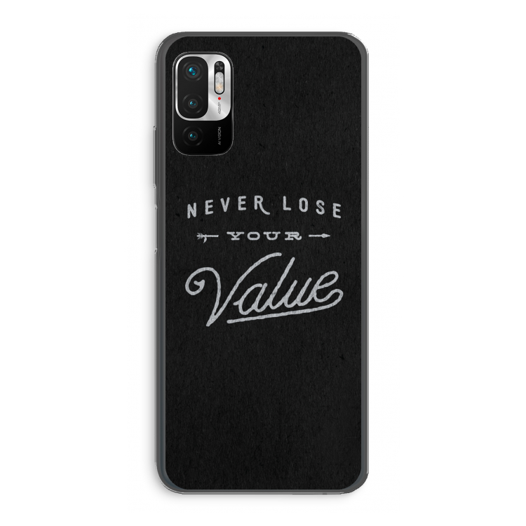 Never lose your value: Xiaomi Redmi Note 10 5G Transparant Hoesje