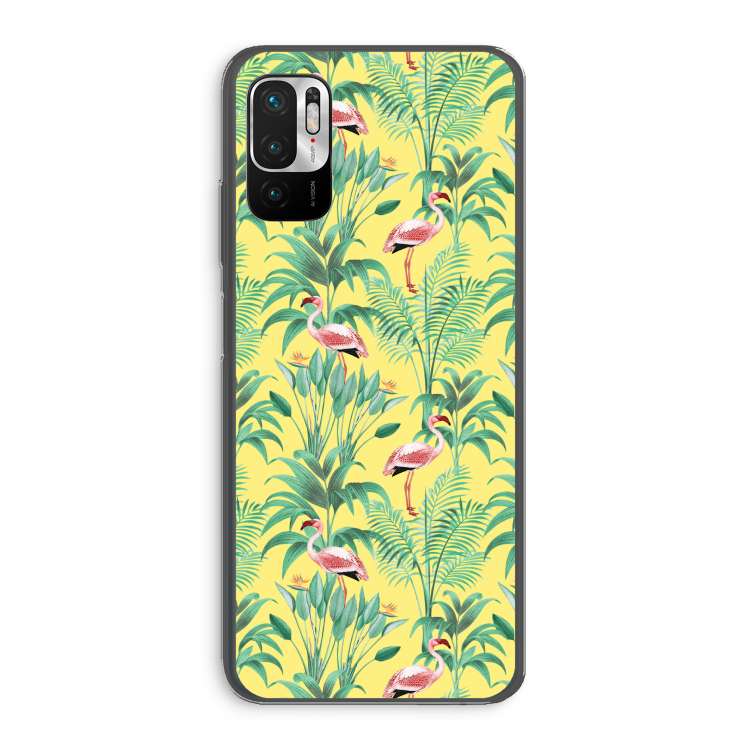 Flamingo party: Xiaomi Redmi Note 10 5G Transparant Hoesje