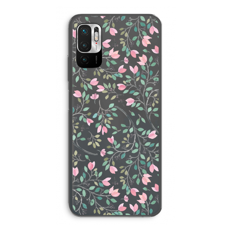 Sierlijke bloemen: Xiaomi Redmi Note 10 5G Transparant Hoesje