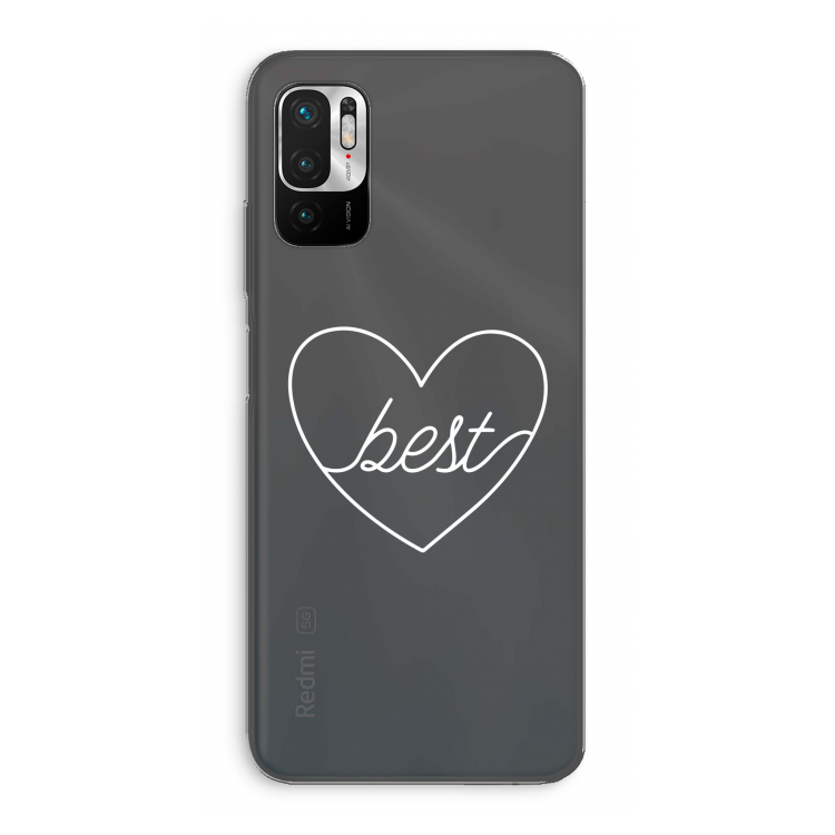 Best heart pastel: Xiaomi Redmi Note 10 5G Transparant Hoesje