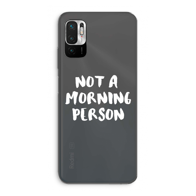 Morning person: Xiaomi Redmi Note 10 5G Transparant Hoesje