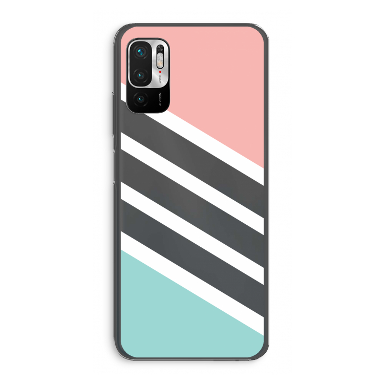 Strepen pastel: Xiaomi Redmi Note 10 5G Transparant Hoesje