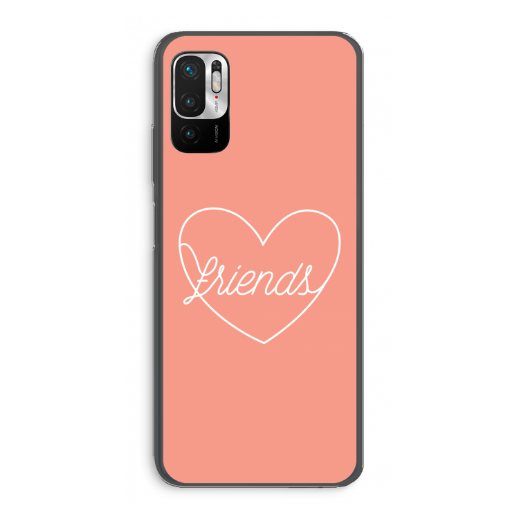 Friends heart: Xiaomi Redmi Note 10 5G Transparant Hoesje
