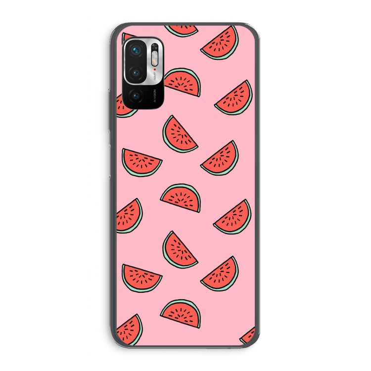 Watermeloen: Xiaomi Redmi Note 10 5G Transparant Hoesje