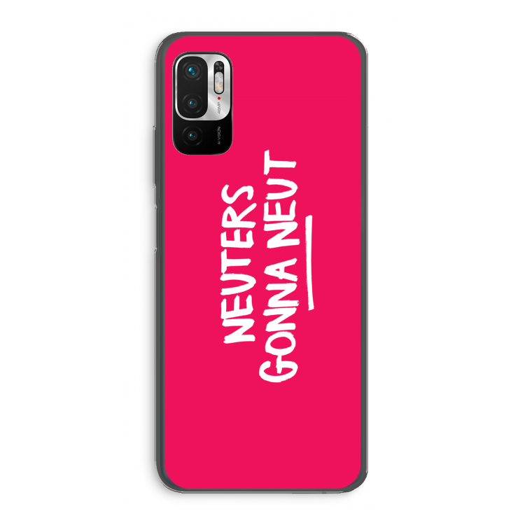 Neuters (roze): Xiaomi Redmi Note 10 5G Transparant Hoesje