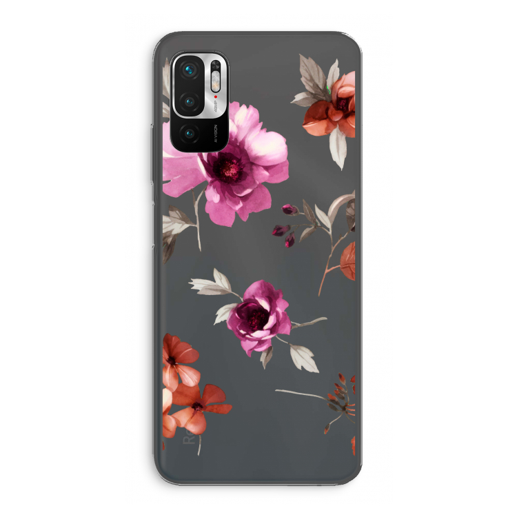 Geschilderde bloemen: Xiaomi Redmi Note 10 5G Transparant Hoesje