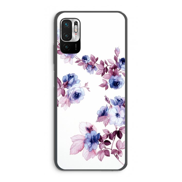 Waterverf bloemen: Xiaomi Redmi Note 10 5G Transparant Hoesje