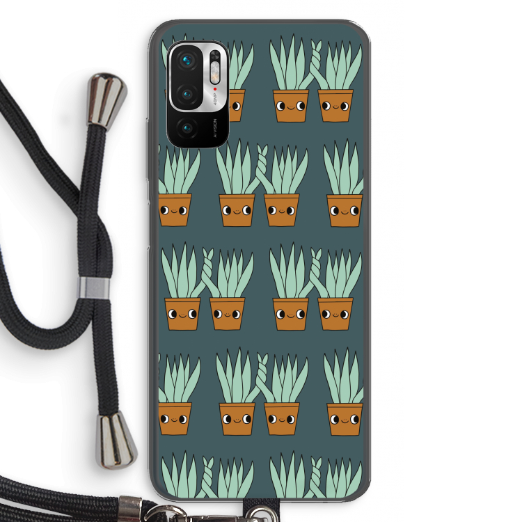 Sansevieria: Xiaomi Redmi Note 10 5G Transparant Hoesje met koord