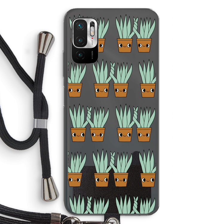Sansevieria: Xiaomi Redmi Note 10 5G Transparant Hoesje met koord