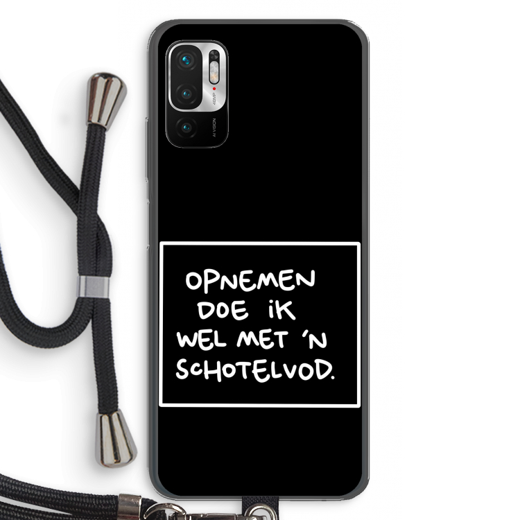 Schotelvod: Xiaomi Redmi Note 10 5G Transparant Hoesje met koord