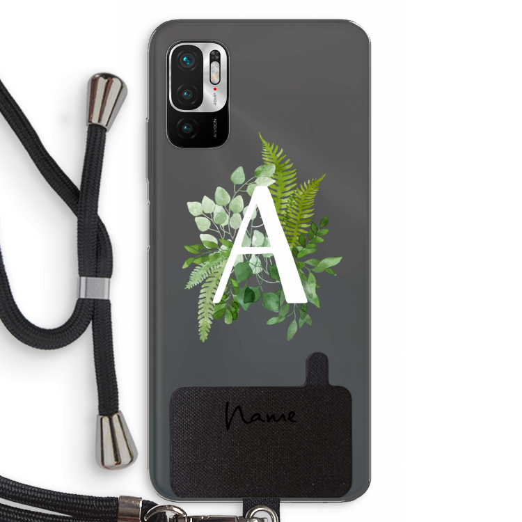 Green Brush: Xiaomi Redmi Note 10 5G Transparant Hoesje met koord