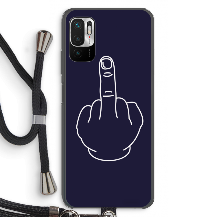 F**k U: Xiaomi Redmi Note 10 5G Transparant Hoesje met koord