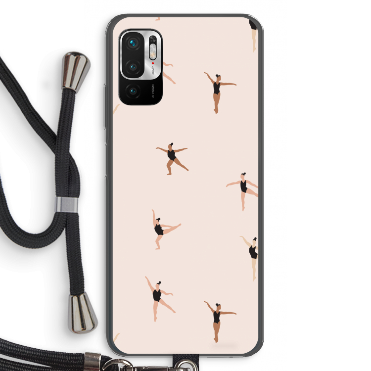 Dancing #1: Xiaomi Redmi Note 10 5G Transparant Hoesje met koord