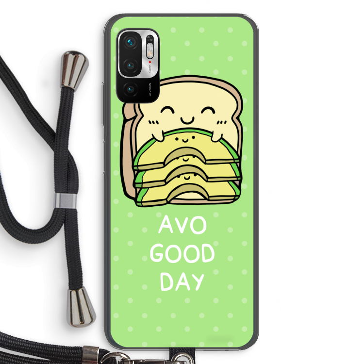 Avo Good Day: Xiaomi Redmi Note 10 5G Transparant Hoesje met koord