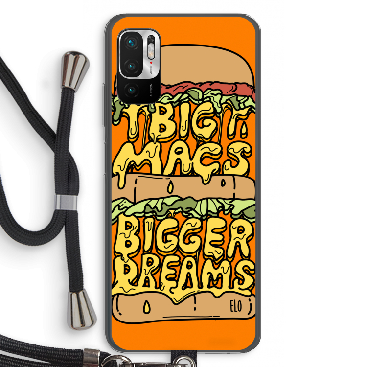 Big Macs Bigger Dreams: Xiaomi Redmi Note 10 5G Transparant Hoesje met koord