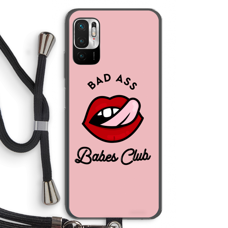 Badass Babes Club: Xiaomi Redmi Note 10 5G Transparant Hoesje met koord