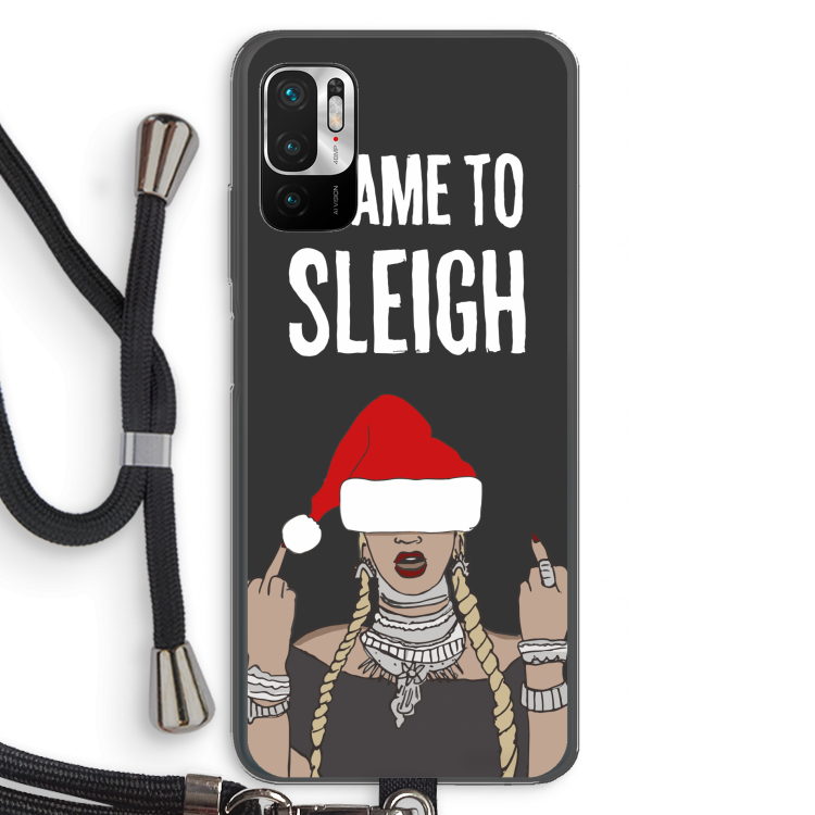 Came To Sleigh: Xiaomi Redmi Note 10 5G Transparant Hoesje met koord