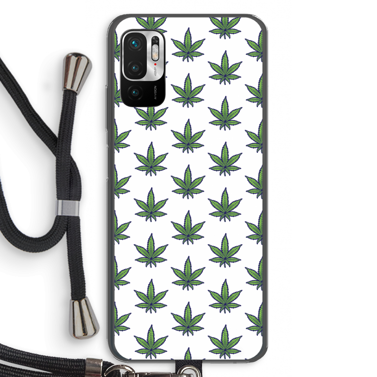 Weed: Xiaomi Redmi Note 10 5G Transparant Hoesje met koord