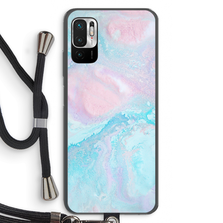 Fantasie pastel: Xiaomi Redmi Note 10 5G Transparant Hoesje met koord